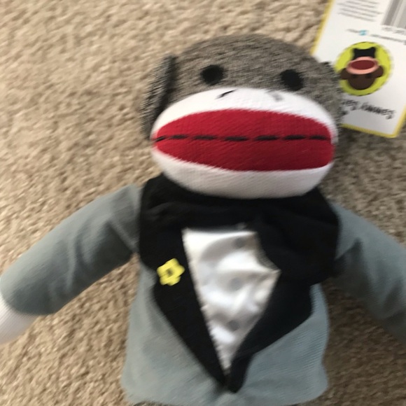 Sock Monkey Bride and Groom Wedding decoration dolls - Picture 3 of 4